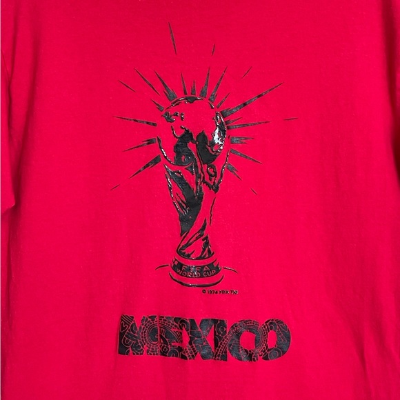 FIFA World Cup Brazil 2019 Team Mexico Trophy Graphic Red T Shirt Adult Large - Picture 4 of 9